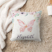 Pastell, floral und Schmetterling personalisiert Kissen (Decke)