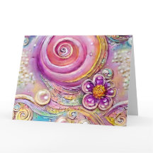 Pastell florale Wirbel mit winzigen Perlen aus Elf