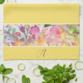 Pastell florales Monogramm Küchentuch (Gefaltet)