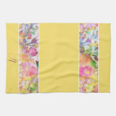 Pastell florales Monogramm Küchentuch (Horizontal)