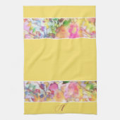 Pastell florales Monogramm Küchentuch (Vertikal)