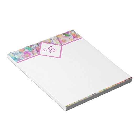 Pastell florales Notizblock (angewinkelt)