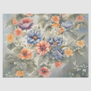 Pastell Flower Garden decoupage Seidenpapier