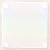 Pastell flower of life Mandala energy  Glasuntersetzer (Rückseite)