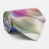 Pastell Fraktal Blume Abstrakt Krawatte (Gerollt)