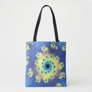 Pastell-Fraktal-Galaxien-Multiplikation-Abstrakt Tasche