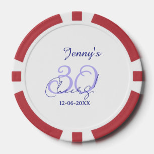 Pastell freut sich zum 30. Geburtstag lila elegant Pokerchips