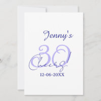 Pastell-Frohe 30. Geburtstag lila elegant Name da