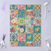 Pastell-Frühlings-Blumen-Patchwork-Decoupage-Papie Seidenpapier (Basteln)