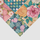 Pastell-Frühlings-Blumen-Patchwork-Decoupage-Papie Seidenpapier (Detail)