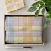 Pastell-Frühlings-Karo Seidenpapier (Geschenk)