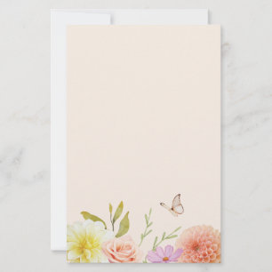 Pastell-Frühlingsblumen-Schreibwaren Briefpapier
