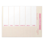 Pastell für personalisierte Mahlzeiten und Einkauf Notizblock (Vorderseite)