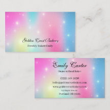 Pastell-Galaxie-Bäckerei-Geschäftskarten-Design
