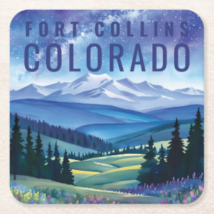 Pastell-Galaxie-Berglandschaft Colorado City Rechteckiger Pappuntersetzer