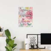 Pastell-Gartenparty Blumen & Schmetterlinge Willko Poster (Heimbüro)