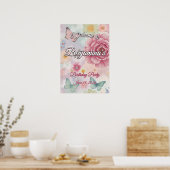 Pastell-Gartenparty Blumen & Schmetterlinge Willko Poster (Küche)