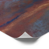 Pastell-Gebirgszug - Impressionistischer Stil Poster (Ecke)