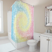 Pastell Gefärbte Krawatte farbenfrohe Batik Hippy  Duschvorhang (Beispiel)
