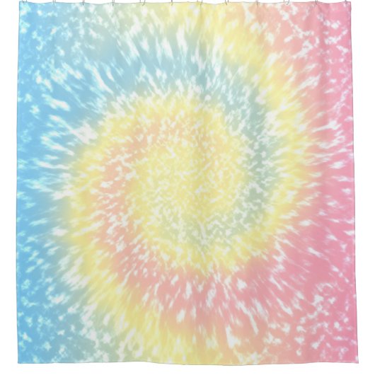 Pastell Gefärbte Krawatte farbenfrohe Batik Hippy  Duschvorhang (Vorderseite)