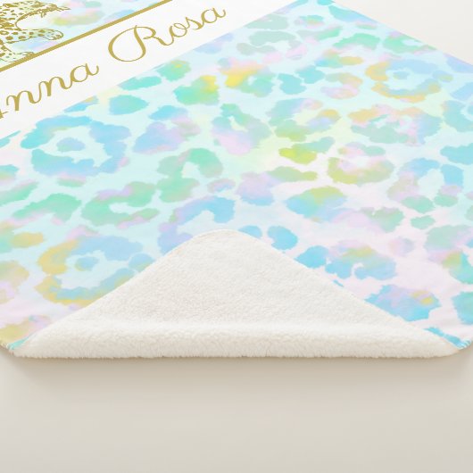 *~* Pastell Gefärbte Krawatte Gold Leopard Spots S Sherpadecke (3/4)