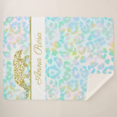 *~* Pastell Gefärbte Krawatte Gold Leopard Spots S Sherpadecke (Vorderseite (Horizontal))