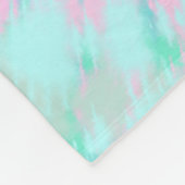 Pastell Gefärbte Krawatte Muster Pink Aqua Minze G Fleecedecke (Ecke)