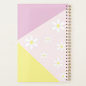 Pastell-Geometrischer Planer mit Gänseblümchen (Rückseite)