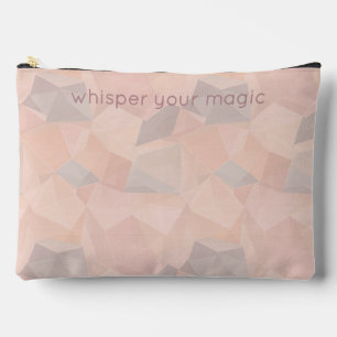 Pastell-Geometrischer Pop   Blush Benutzerdefinier Zubehörtasche