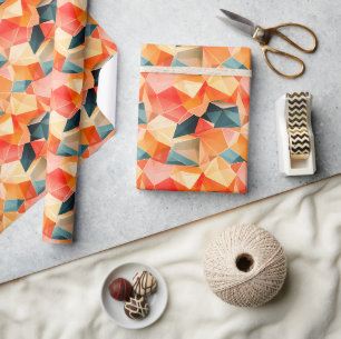 Pastell-Geometrischer Pop   Fiesta-Geschenkpapierr Geschenkpapier