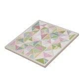 Pastell-Geometrisches Cottagecore-Quiltmuster Fliese (Seite)