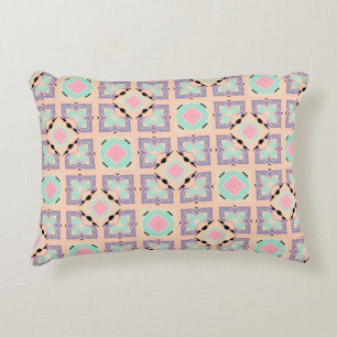Pastell-Geometrisches Fliesenmuster Rosa Mint Li Dekokissen