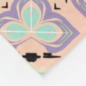 Pastell-Geometrisches Fliesenmuster | Rosa Mint Li Fleecedecke (Ecke)