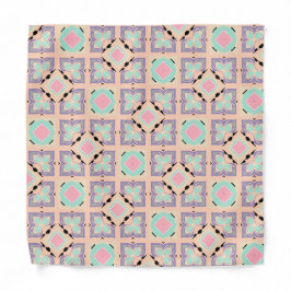 Pastell-Geometrisches Fliesenmuster | Rosa Mint Li Halstuch