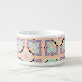 Pastell-Geometrisches Fliesenmuster | Rosa Mint Li Kleine Suppentasse