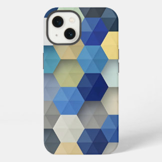 Pastell-Geometrisches iPhone 13 Glänzendes Hartsch Hülle