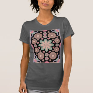 Pastell-Geometrisches Mandala-Blühen T-Shirt