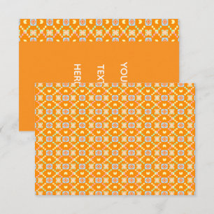 Pastell-Geometrisches Pixel-Muster auf lebendigem  Dankeskarte