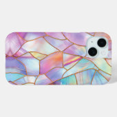 Pastell gestanztes Glas Gold Linien Case-Mate iPhone Hülle (Rückseite (Horizontal))