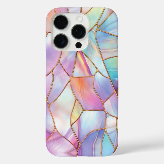 Pastell gestanztes Glas Gold Linien Case-Mate iPhone Hülle (Rückseite)