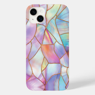 Pastell gestanztes Glas Gold Linien Case-Mate iPhone 14 Plus Hülle