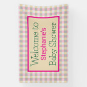 Pastell-Gingham-Karogestaltung für Veranstaltungen Banner (Vertikal)