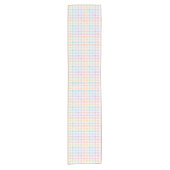 Pastell-Gingham Kurzer Tischläufer (Vorderseite)