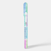 Pastell-Gingham-Patchwork-Blöcke Case-Mate iPhone Hülle (Rückseite / Links)