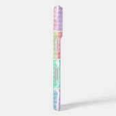 Pastell-Gingham-Patchwork-Blöcke Case-Mate iPhone Hülle (Rückseite / Rechts)