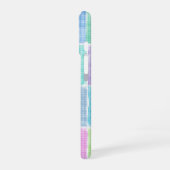 Pastell-Gingham-Patchwork-Blöcke iPhone 16 Hülle (Linke Seite)