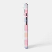 Pastell-Gingham – sanftes Wasserfarbenmuster iPhone 16 Hülle (Linke Seite)