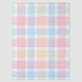 Pastell-Gingham – Sanftes Wasserfarbenmuster Seidenpapier (Vorderseite)