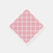 Pastell Gingham Servietten Softrot (Ecke)