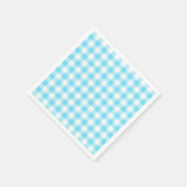 Pastell-Ginghamservietten Blau Serviette (Ecke)